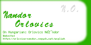 nandor orlovics business card